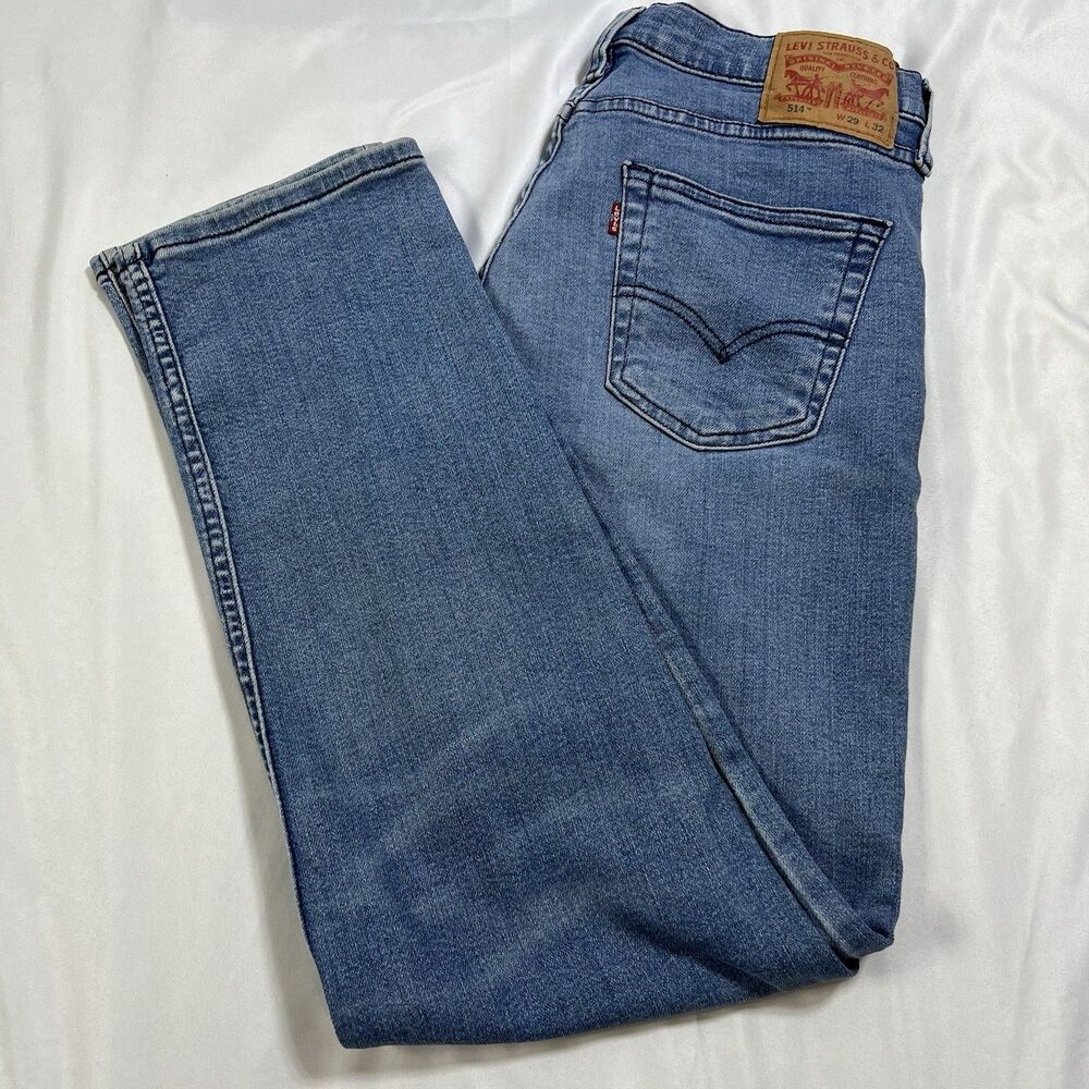 Men’s Levi’s STRAIGHT 514 Jeans 29 X 32 Flex Stretch Shred Knee Grunge Comfort